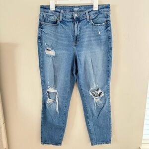 Old Navy Light Blue Distressed Ankle Jeans